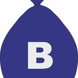Balónek písmeno B modré 